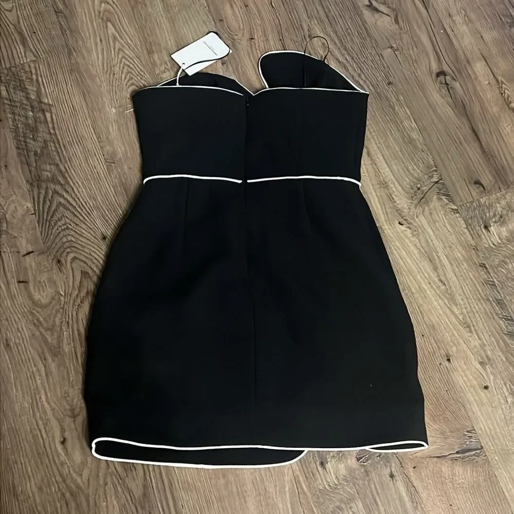 New AMANDA UPRICHARD strapless puzzle dress in black & white - Picture 6 of 6